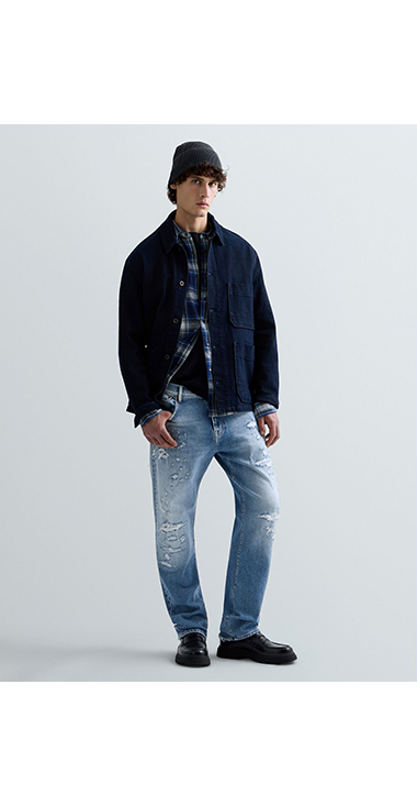 ストレートフィットAIDEEN Aged20 ストレッチデニム 詳細画像